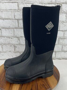 Muck Boot Chore Classic Mens 8 Womens 9 Black Tall Waterproof Work Boots 020014